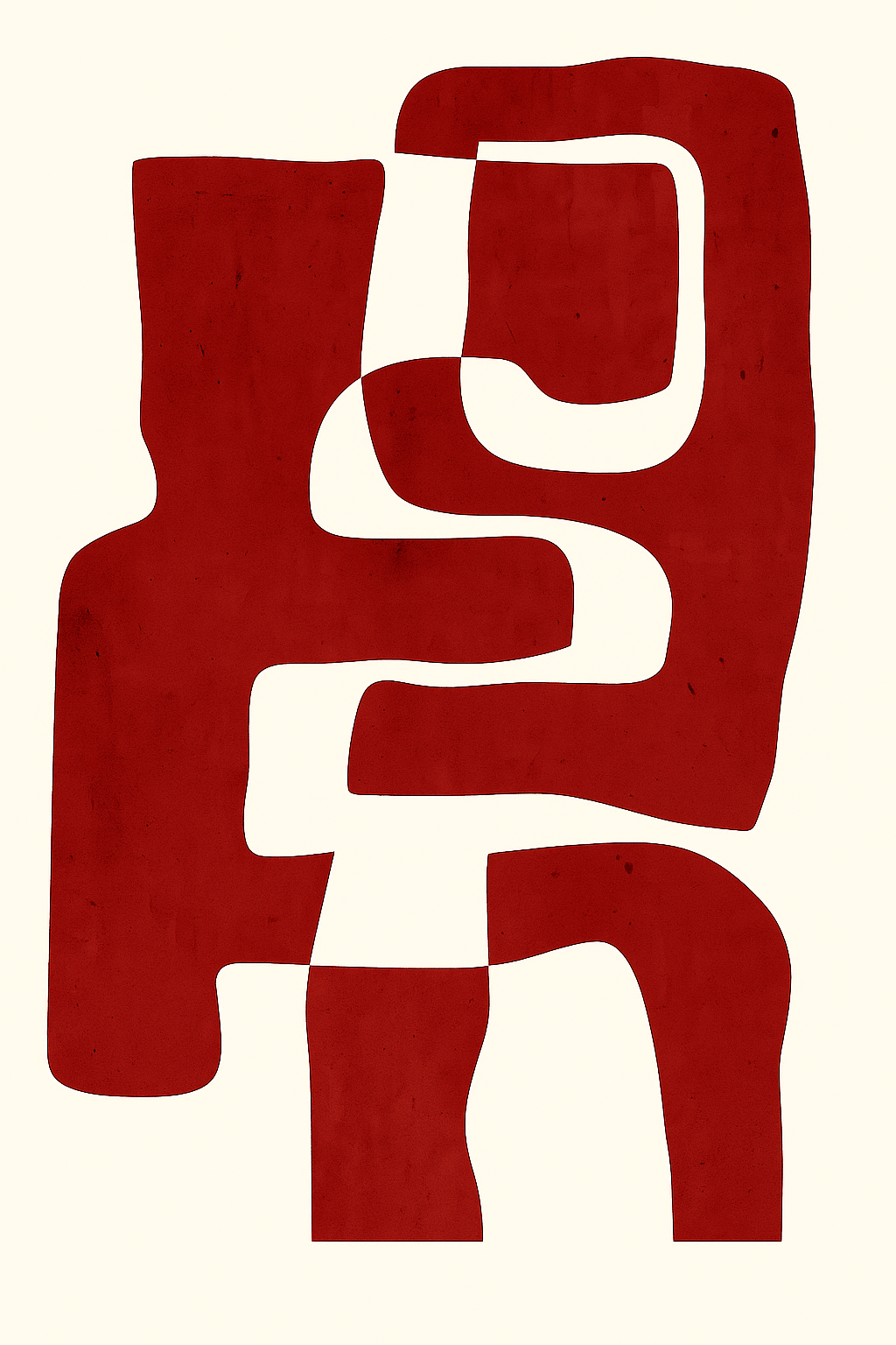 Abstract Art Burgundy