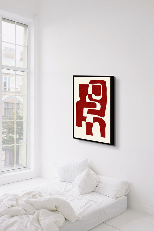 Abstract Art Burgundy