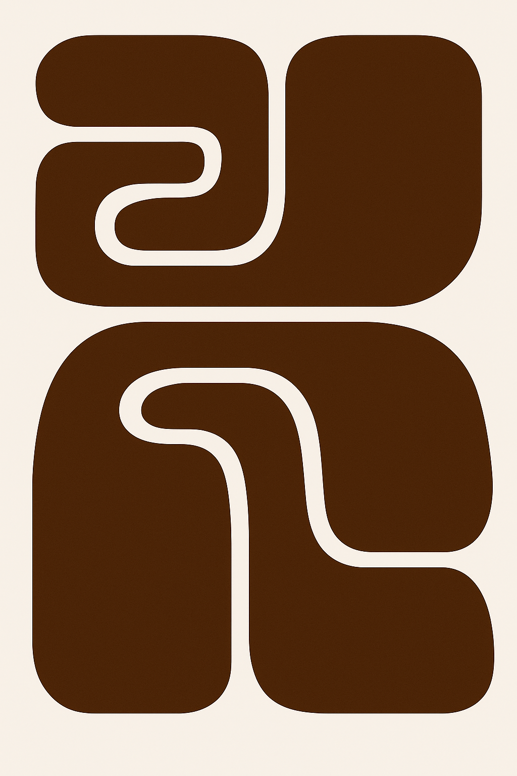 Abstract Art Disco Funk Marrone