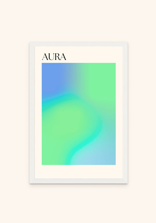 Aura Balance framed print in a white frame — Art Spectrum
