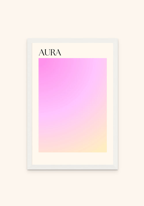 Aura Frost framed print in a white frame — Art Spectrum