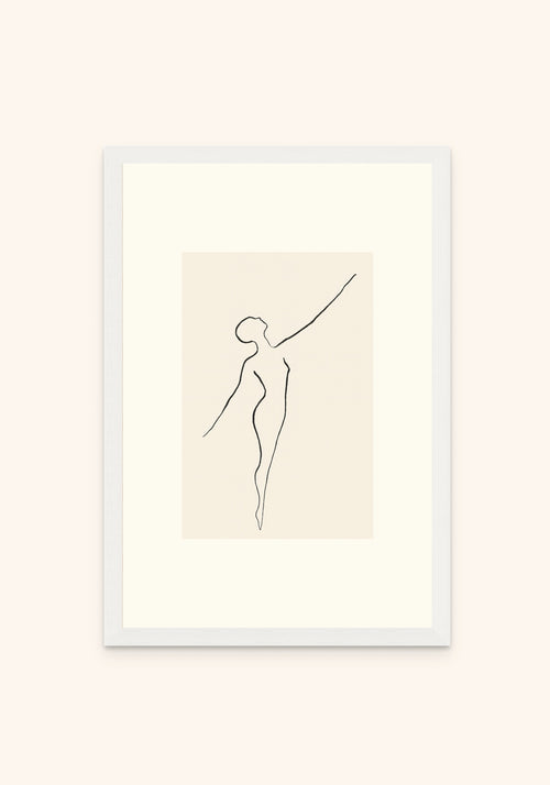 Dance 1 framed print in a white frame — Art Spectrum