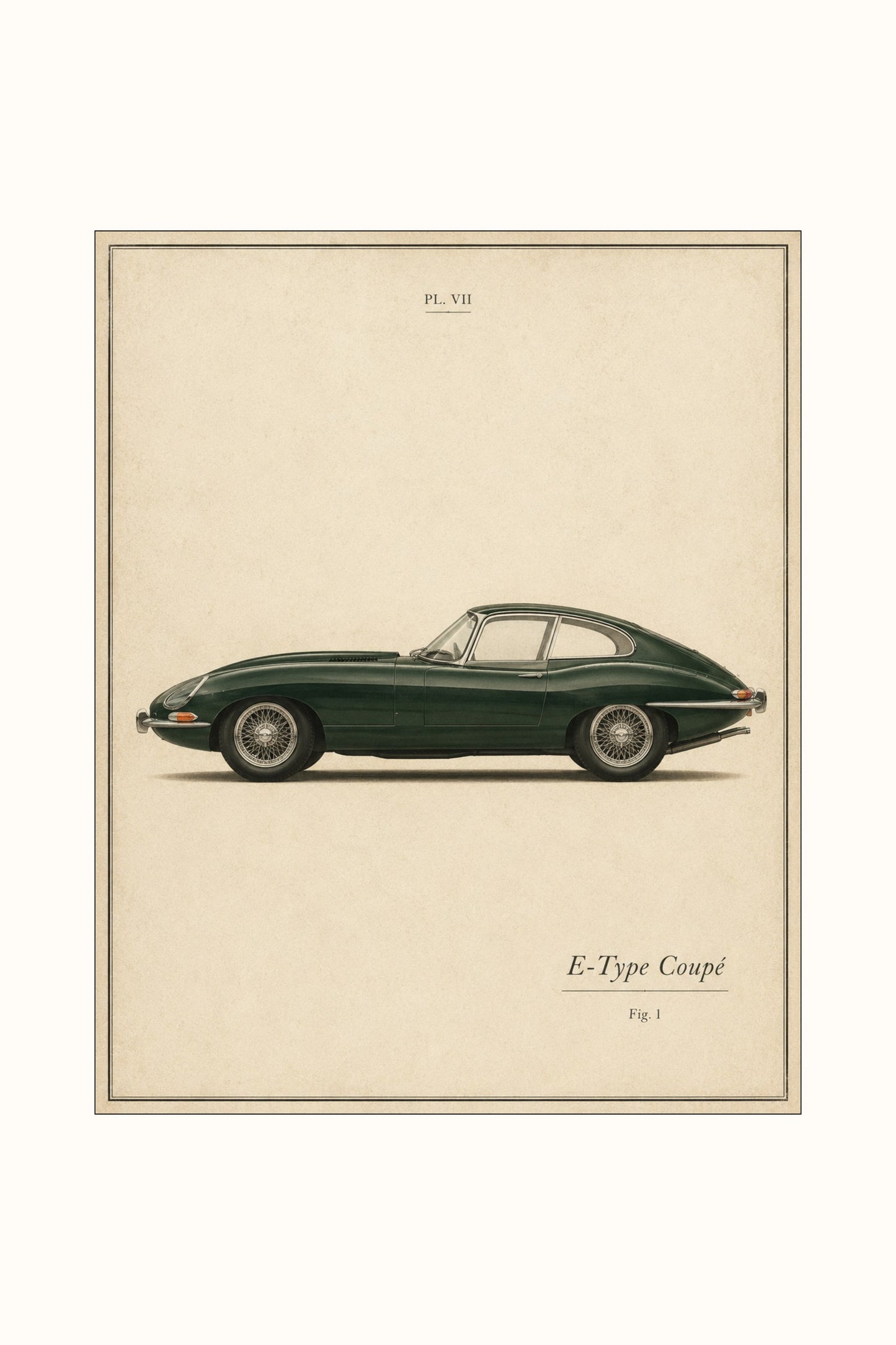 E Type vintage art print — Art Spectrum