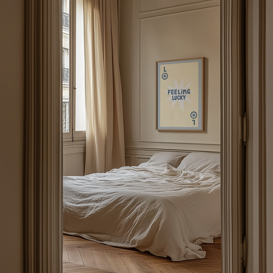 Feeling Lucky print styled in a modern interior — Art Spectrum
