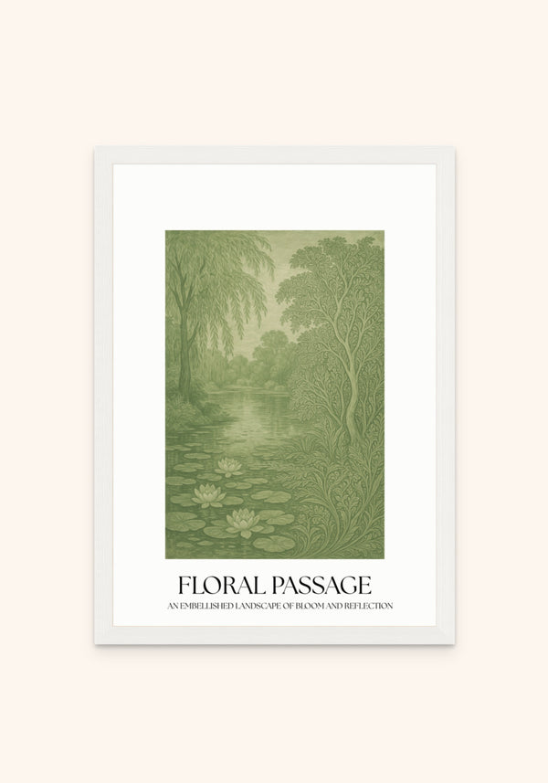 Floral Passage framed print in a white frame — Art Spectrum