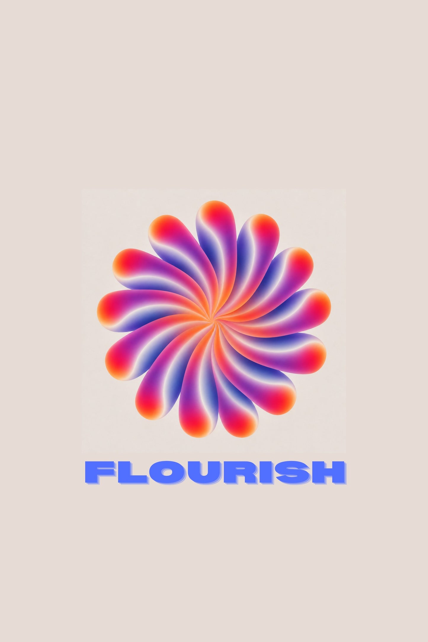 Flourish geometric abstract art print — Art Spectrum