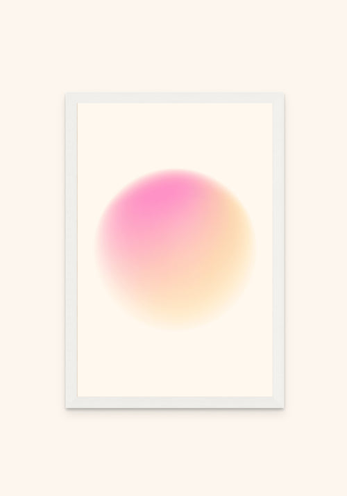 Glow Aura framed print in a white frame — Art Spectrum