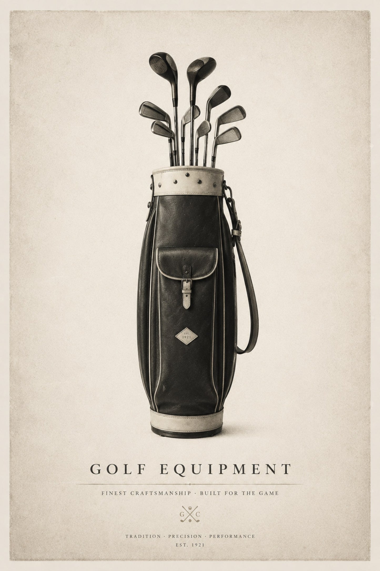 Golf Equipment vintage art print — Art Spectrum