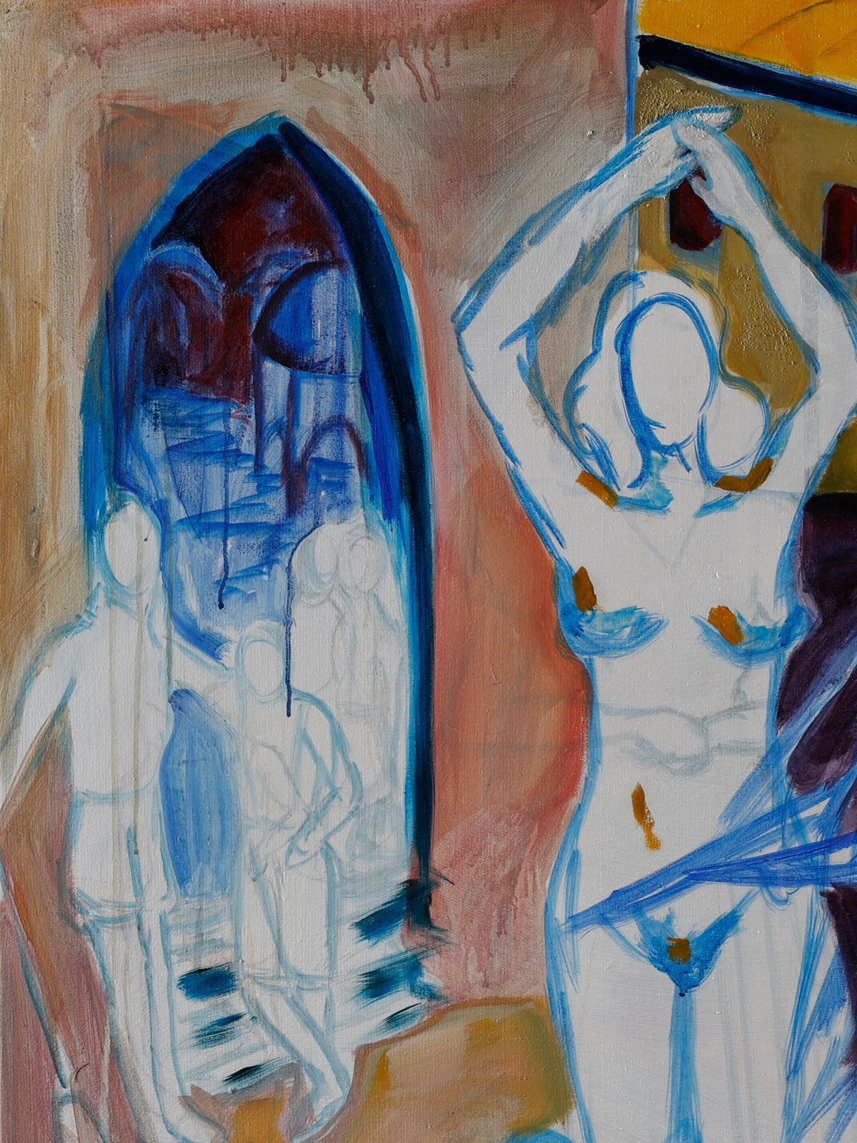 Figures at the Door by Havva Malyalizade, detail