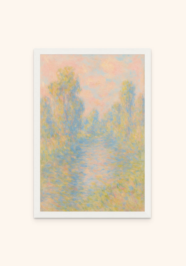 Haze framed print in a white frame — Art Spectrum