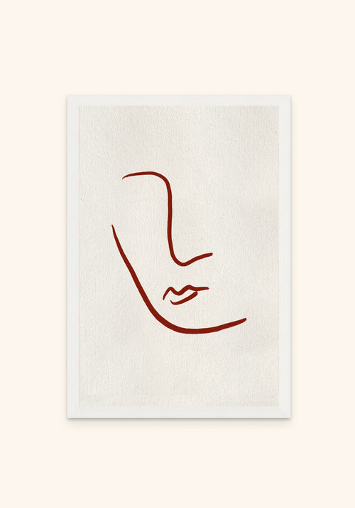 Her framed print in a white frame — Art Spectrum