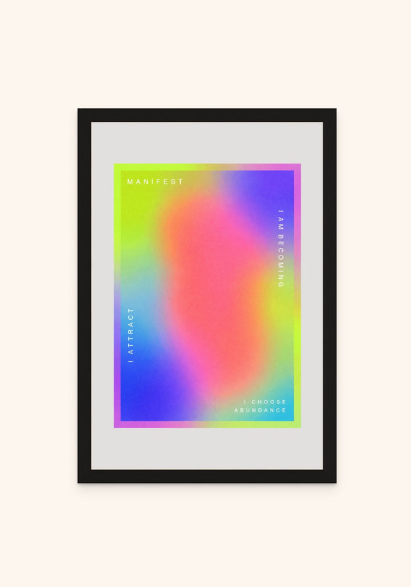 Manifest framed print in a black frame — Art Spectrum