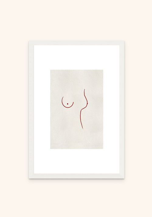 Nu framed print in a white frame — Art Spectrum