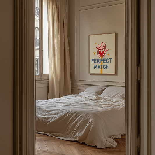 Perfect Match print styled in a modern interior — Art Spectrum