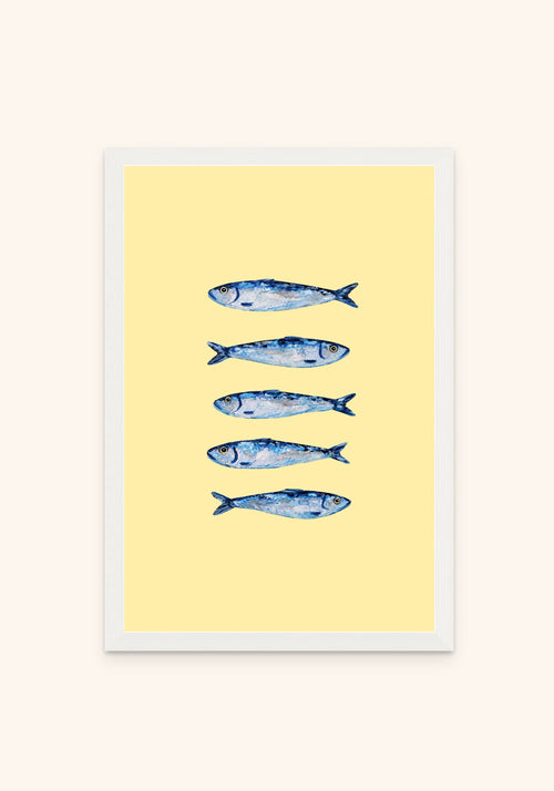 Pez framed print in a white frame — Art Spectrum