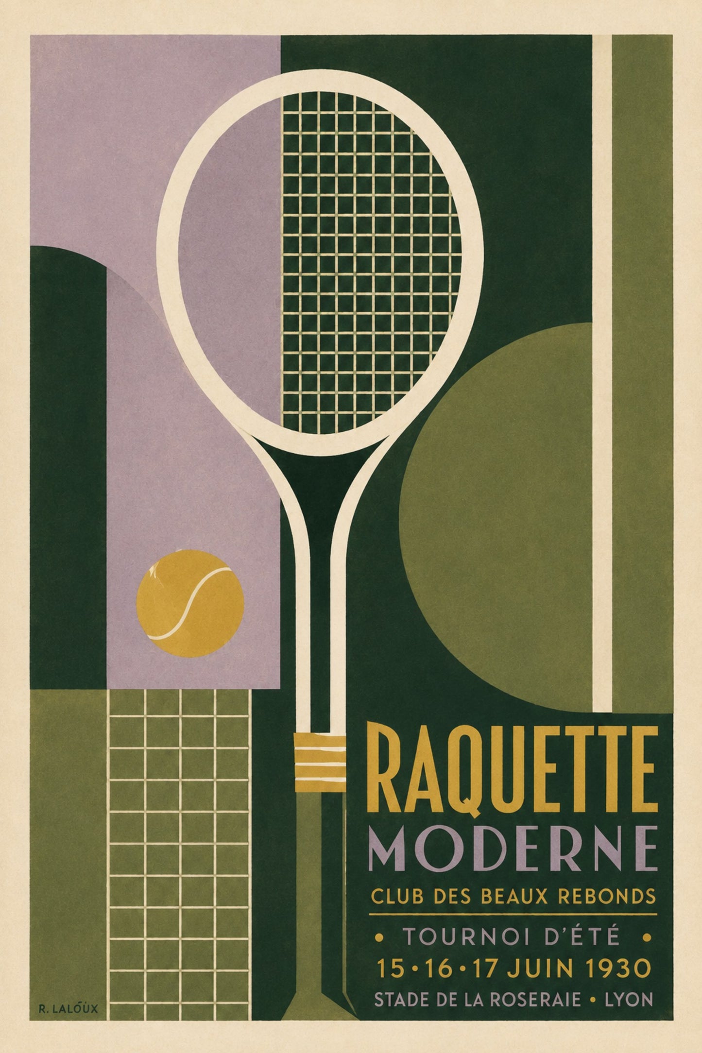Raquette vintage art print — Art Spectrum
