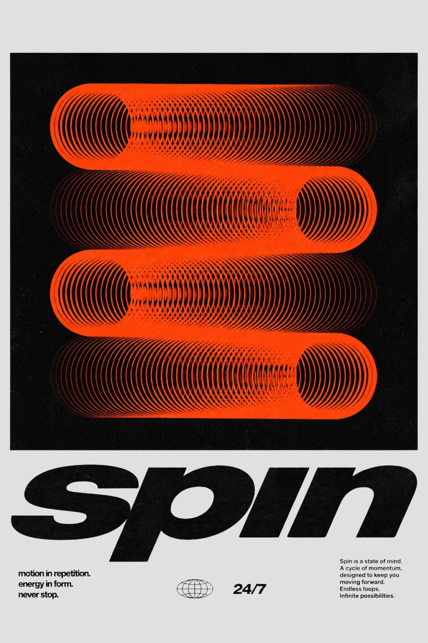 Spin geometric abstract art print — Art Spectrum