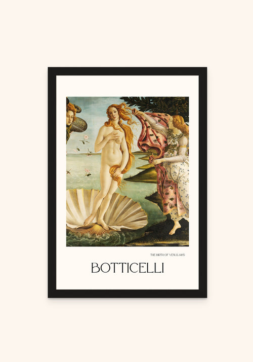 The Birth Of Venus framed print in a black frame — Art Spectrum
