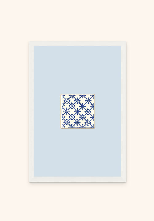 Tile framed print in a white frame — Art Spectrum