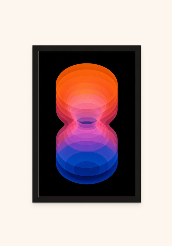 Tryppy framed print in a black frame — Art Spectrum