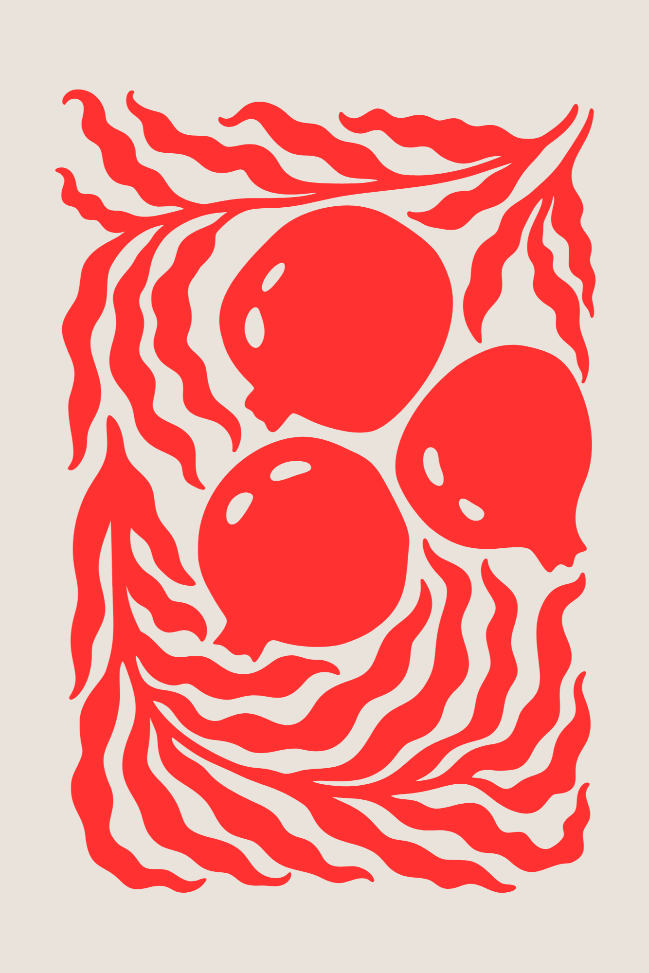 Abstract Art Pomegranate
