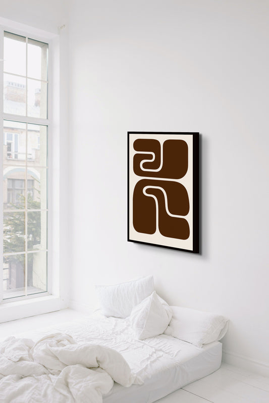 Abstract Art Disco Funk Marrone