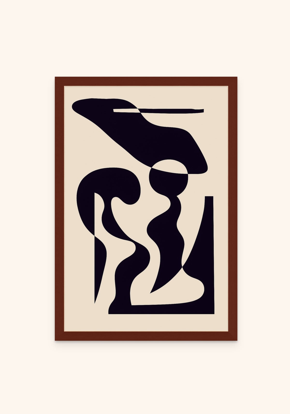 Abstract Art 1 framed print in an espresso frame — Art Spectrum