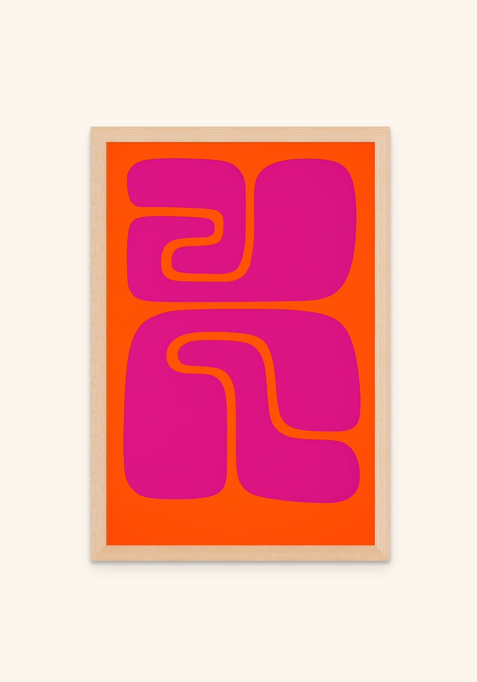 Abstract Art Magenta On Orange - Art Spectrum