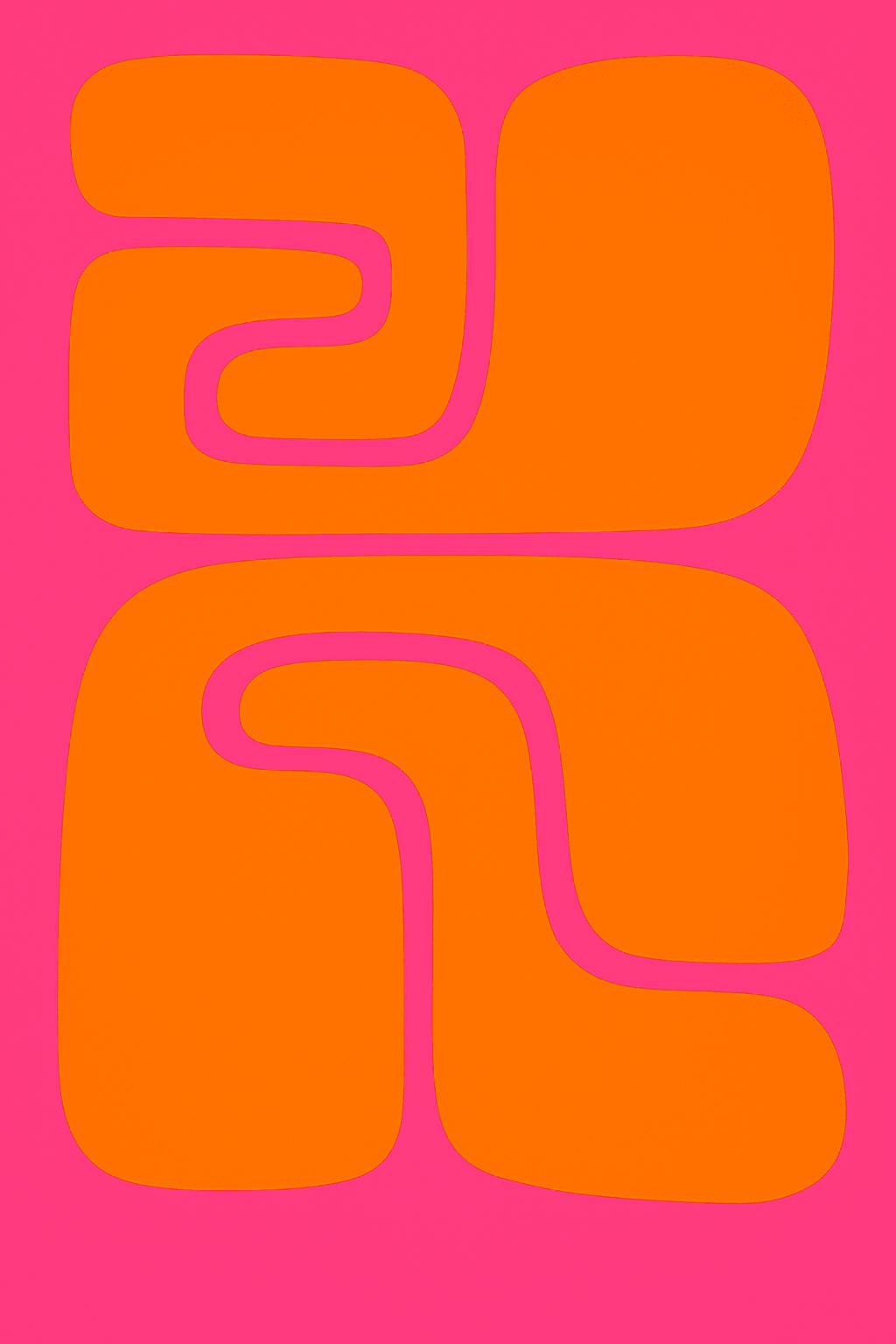 Abstract Art Orange On Magenta - Art Spectrum