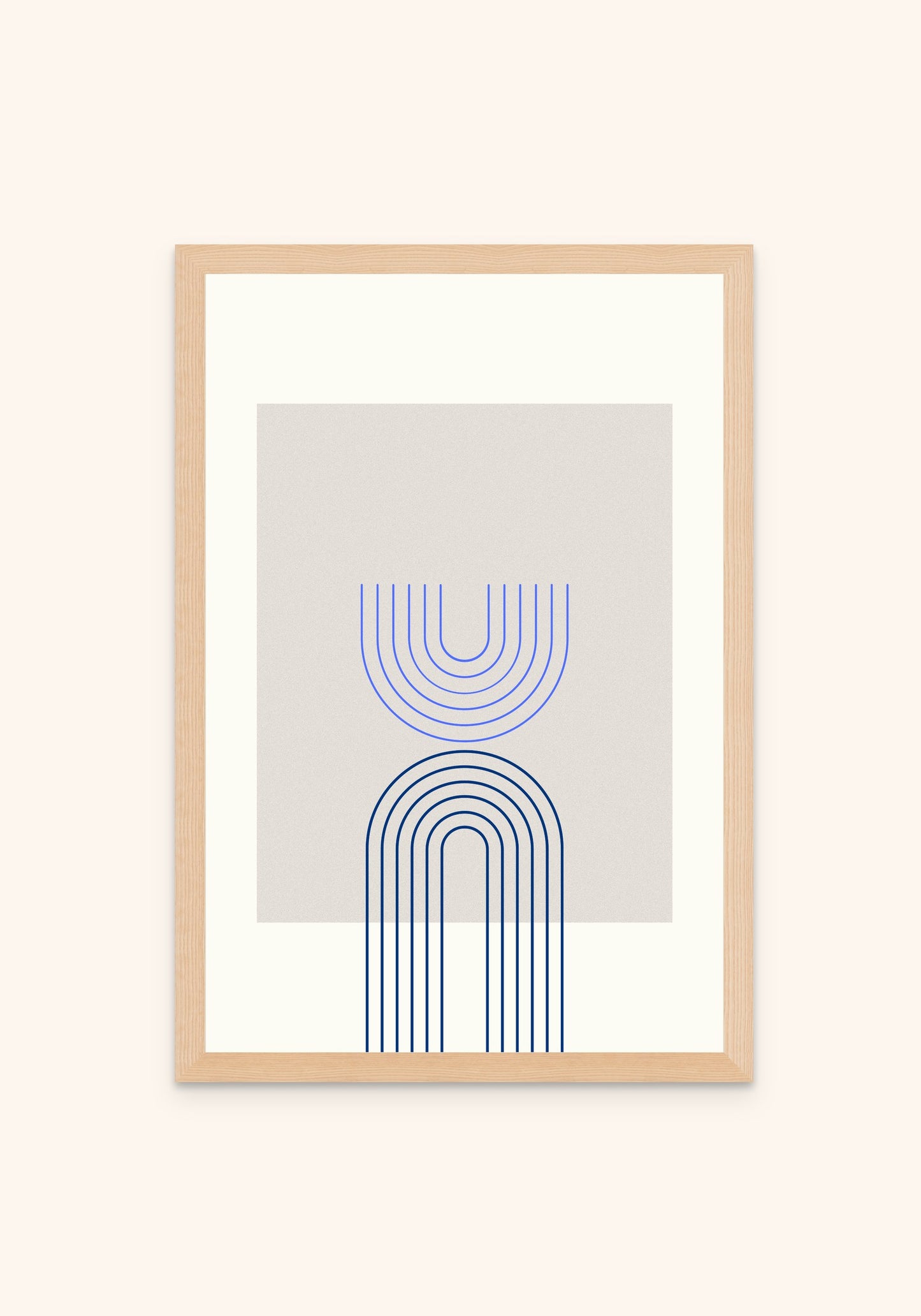 Aligns geometric art print in an oak frame — Art Spectrum