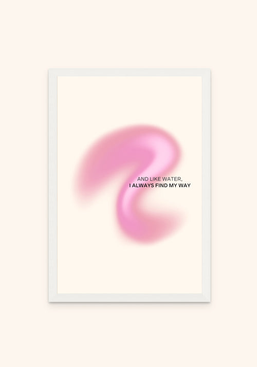 Aqua Flow framed print in a white frame — Art Spectrum