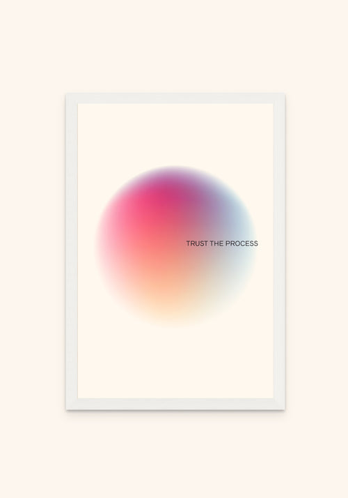 Aura Ascend framed print in a white frame — Art Spectrum