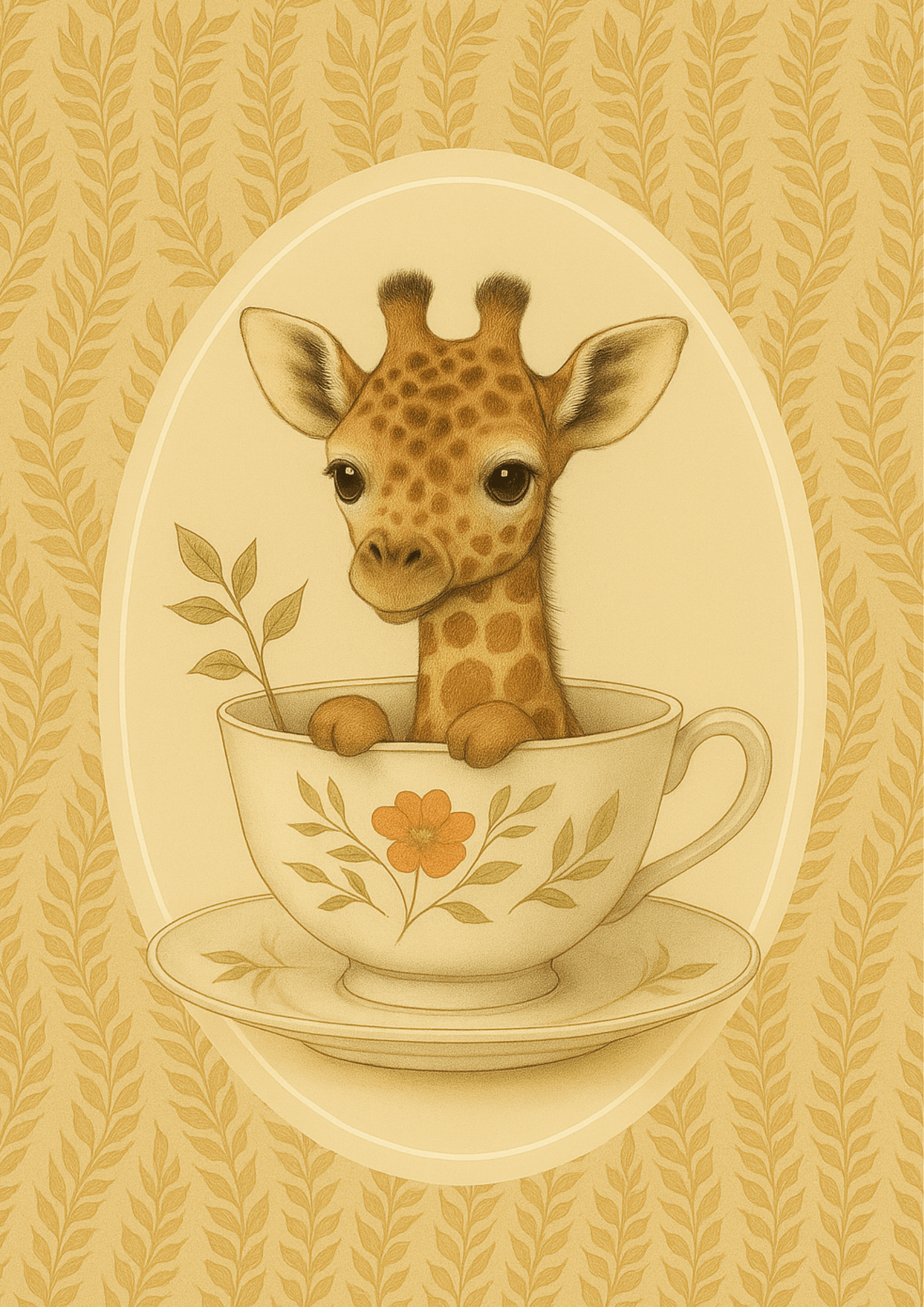 Baby Giraffe In A Teacup - Art Spectrum
