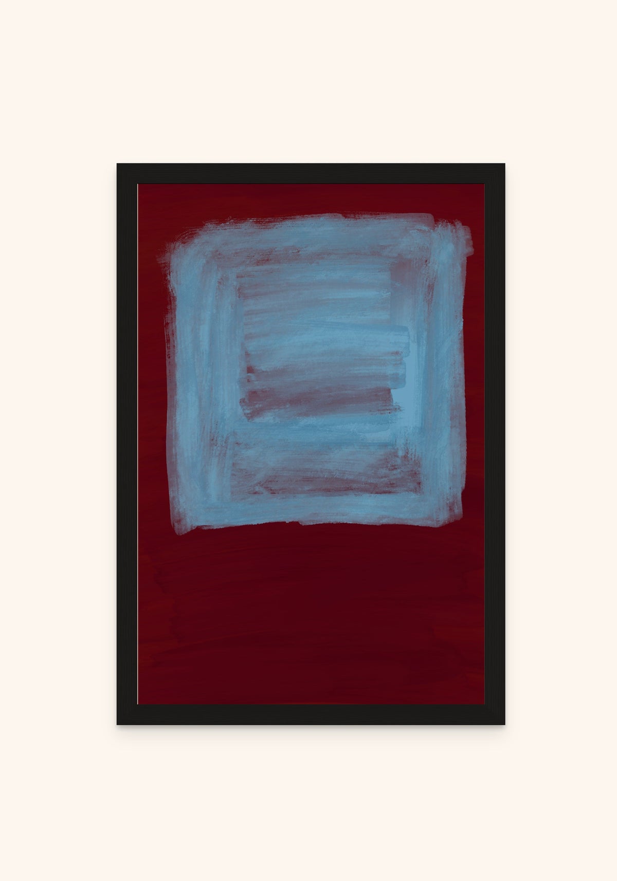 Blue Window framed print in a black frame — Art Spectrum