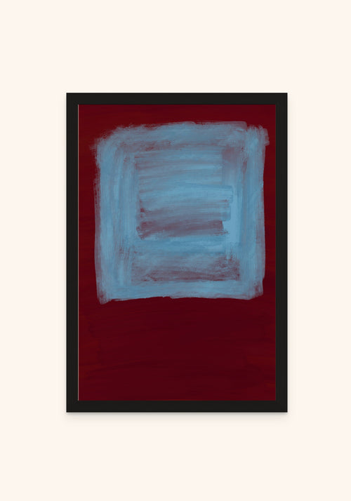 Blue Window framed print in a black frame — Art Spectrum