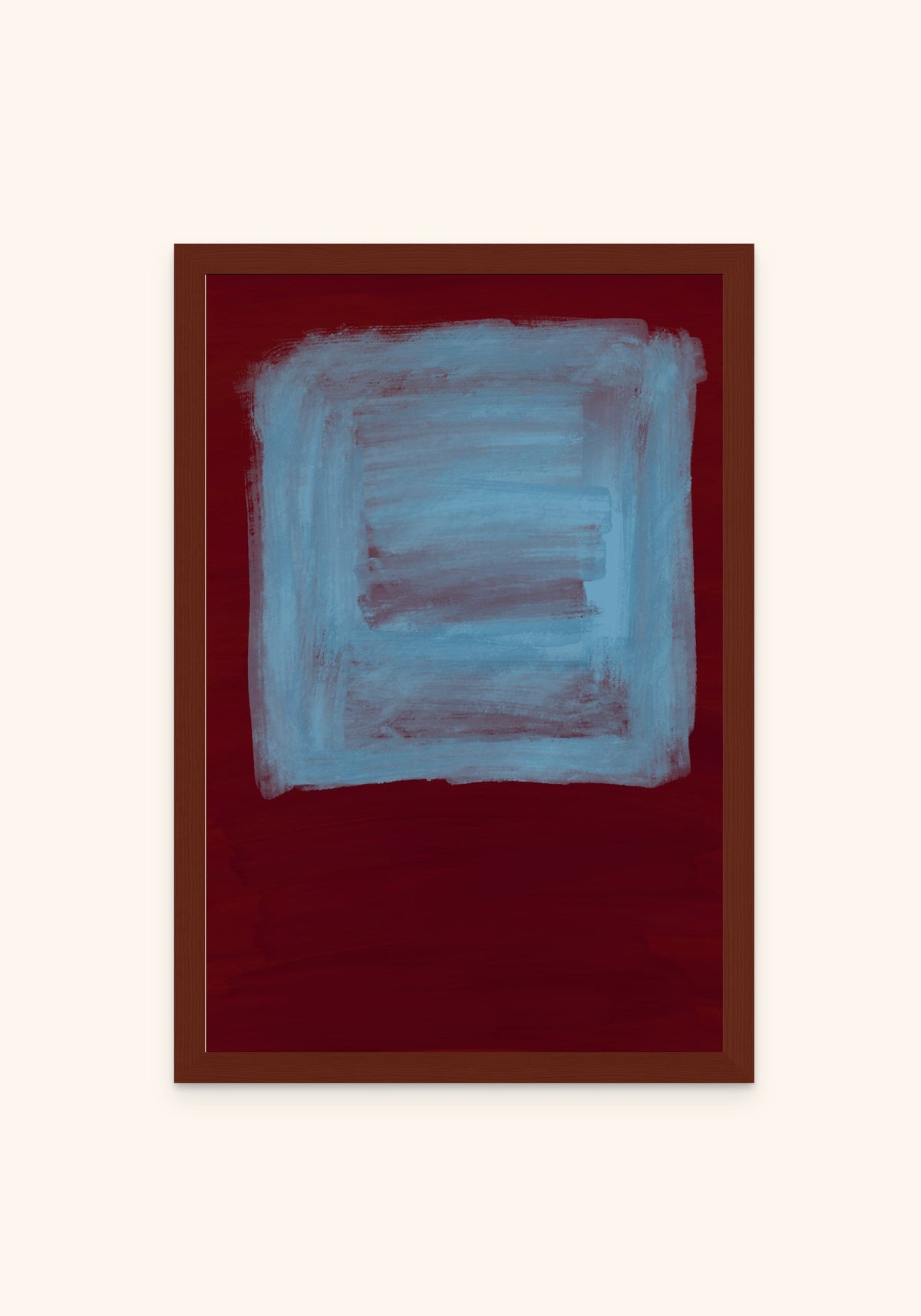 Blue Window framed print in an espresso frame — Art Spectrum