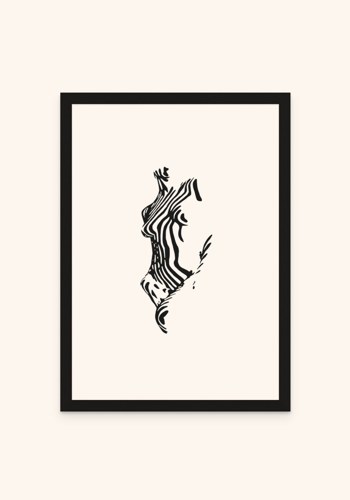 Body framed print in a black frame — Art Spectrum