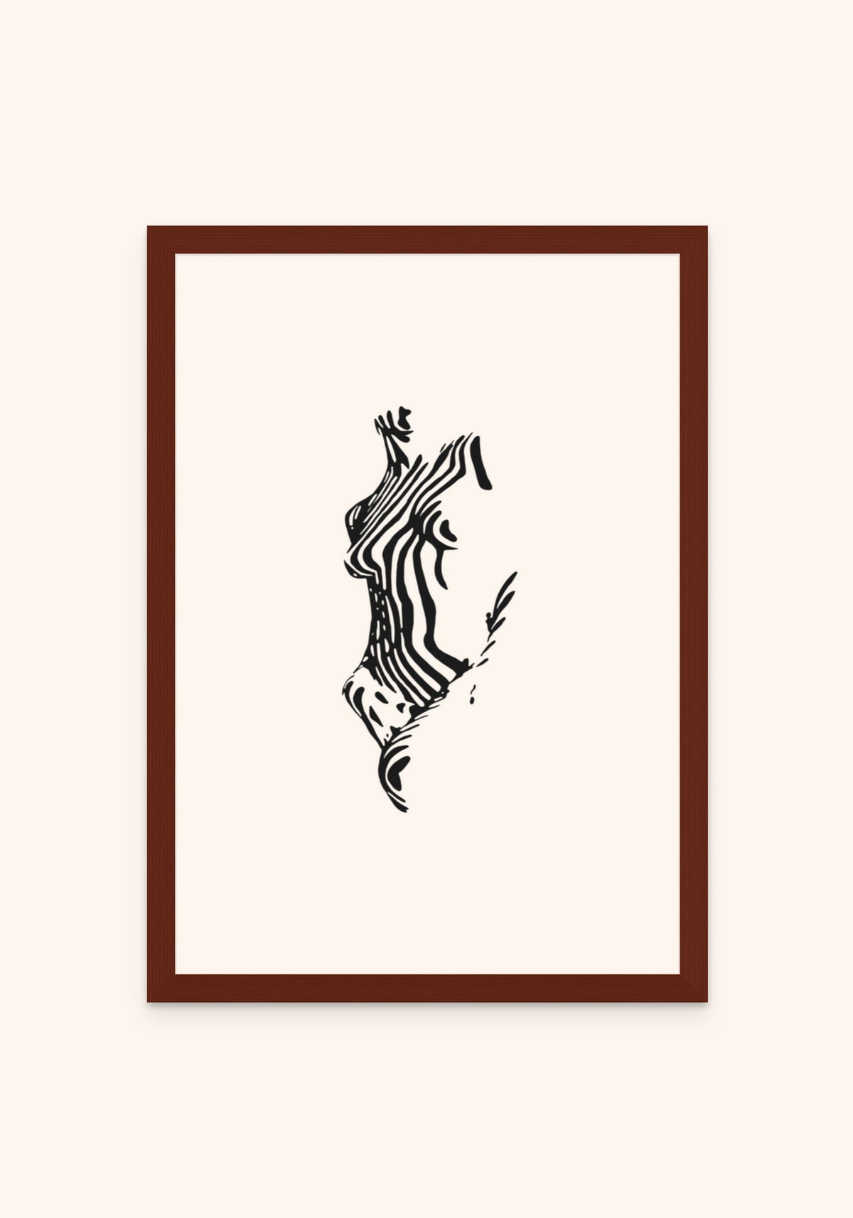 Body framed print in an espresso frame — Art Spectrum