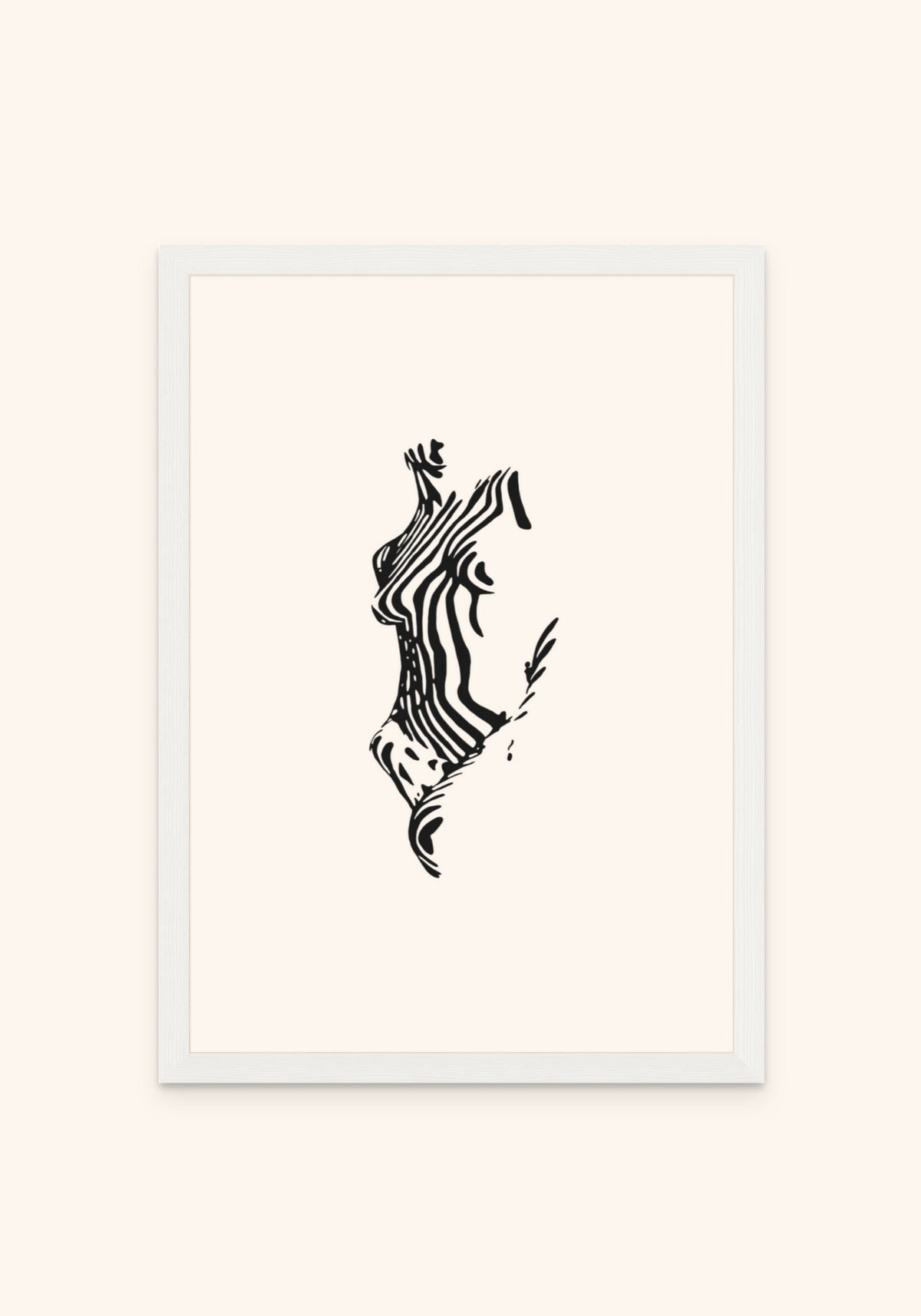 Body framed print in a white frame — Art Spectrum