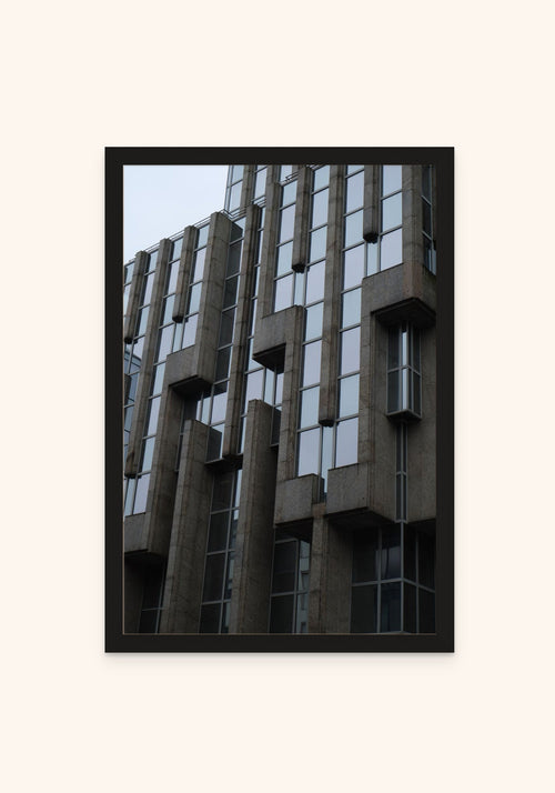 Brutalist framed print in a black frame — Art Spectrum
