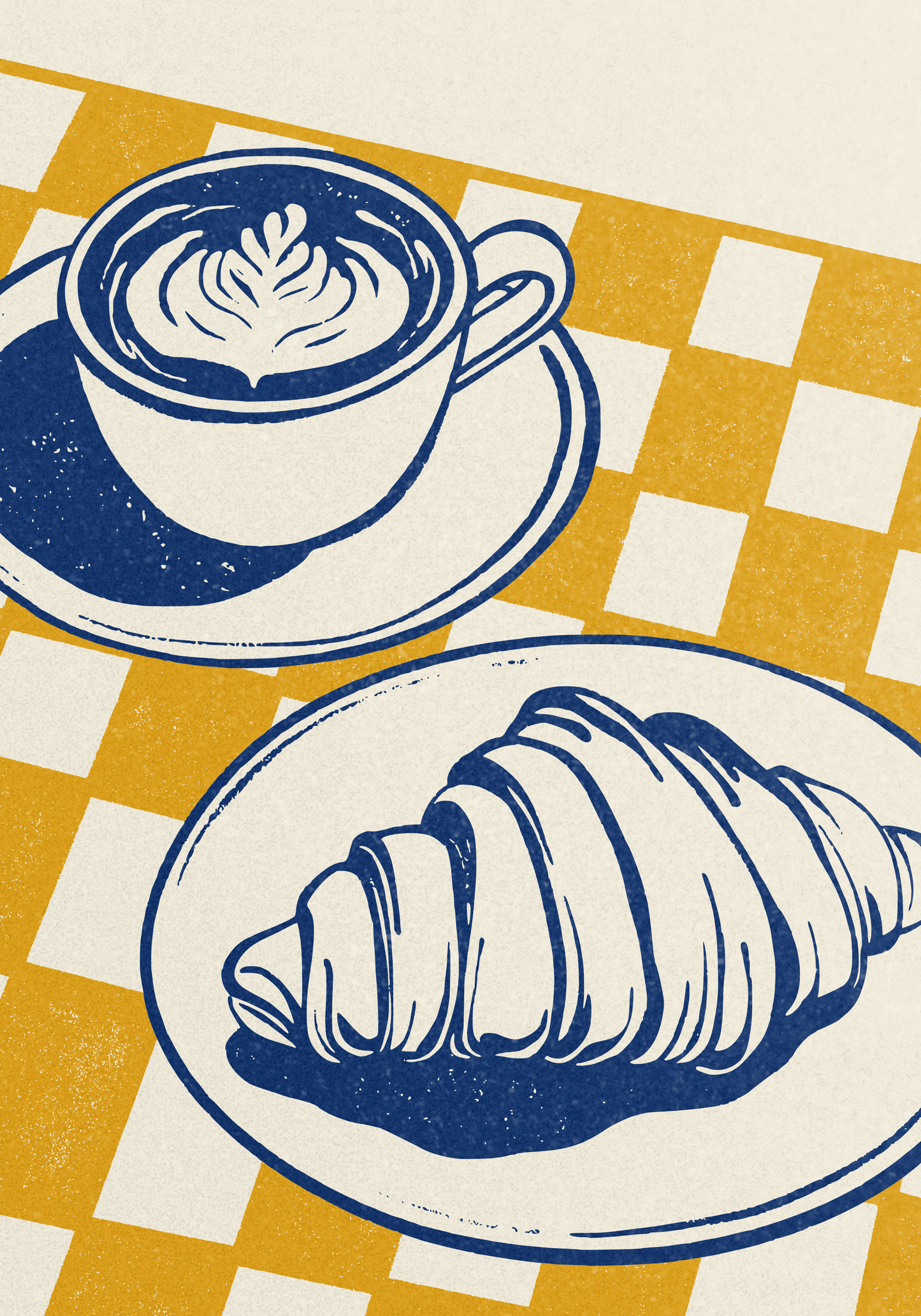 Cappuccino And Croissant - Art Spectrum