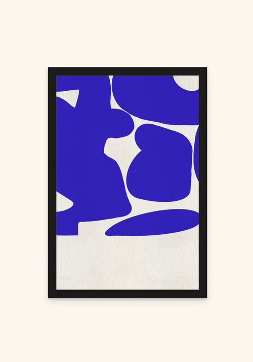 Cobalt framed print in a black frame — Art Spectrum