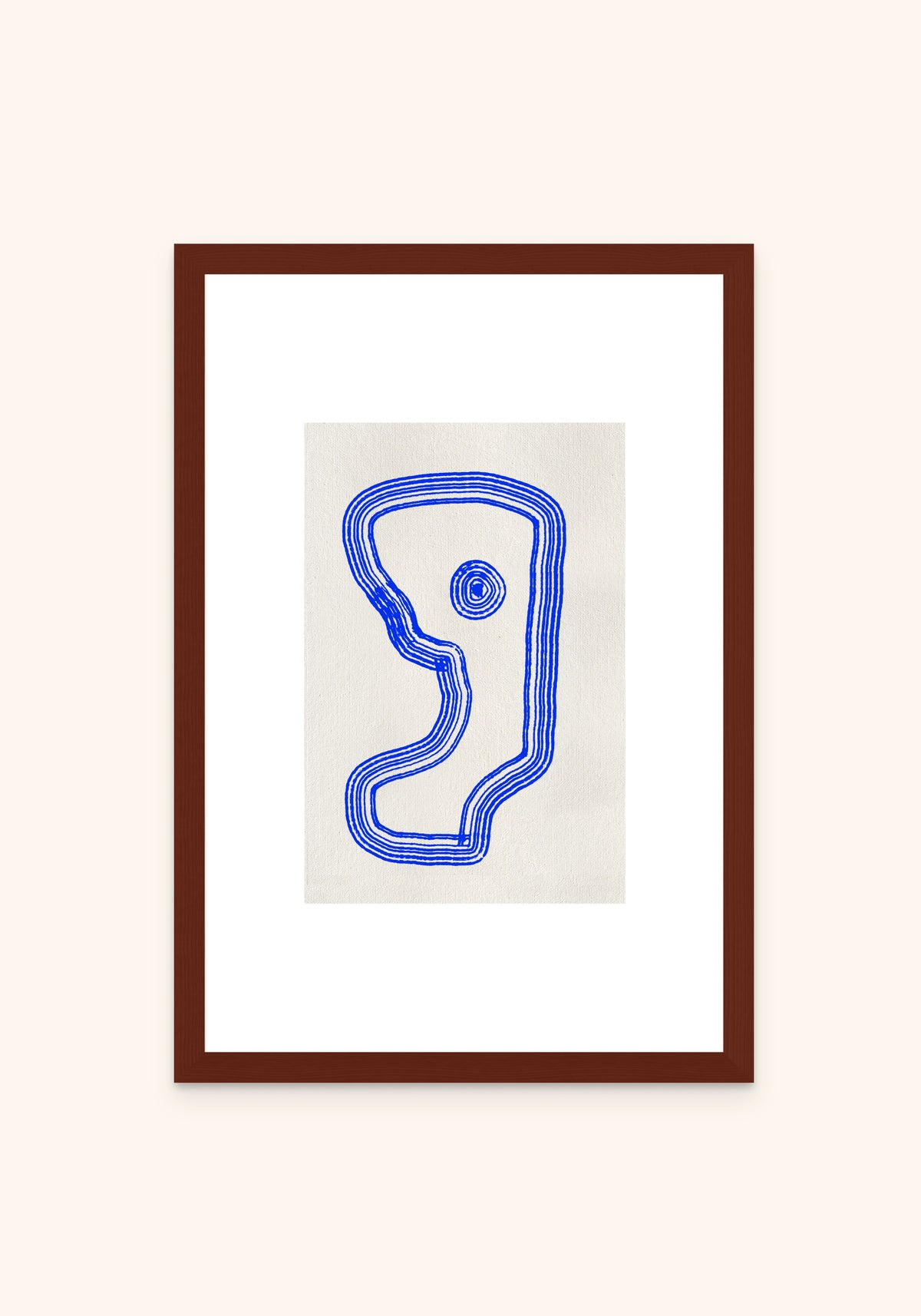 Cobalt Expression framed print in an espresso frame — Art Spectrum