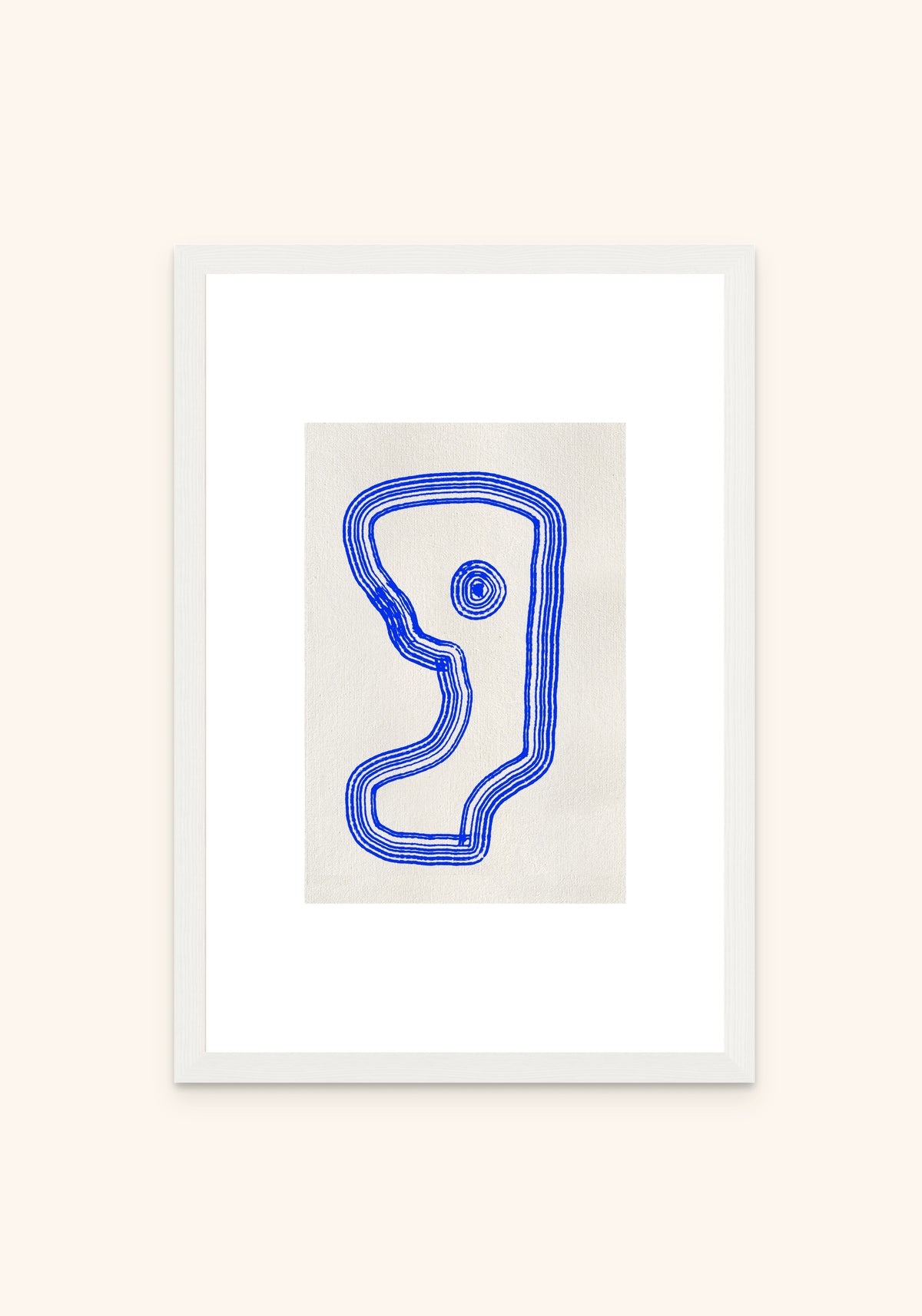 Cobalt Expression framed print in a white frame — Art Spectrum