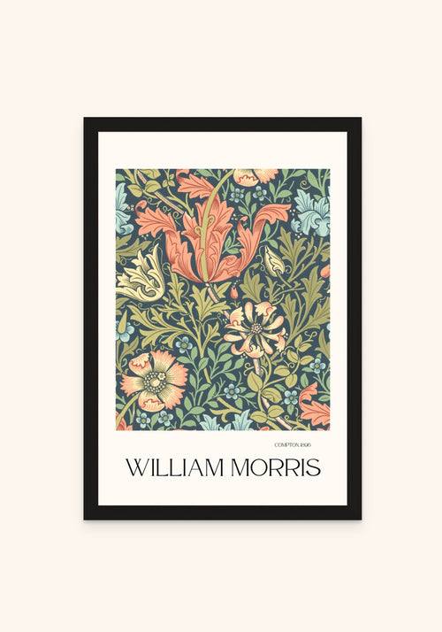 Compton framed print in a black frame — Art Spectrum