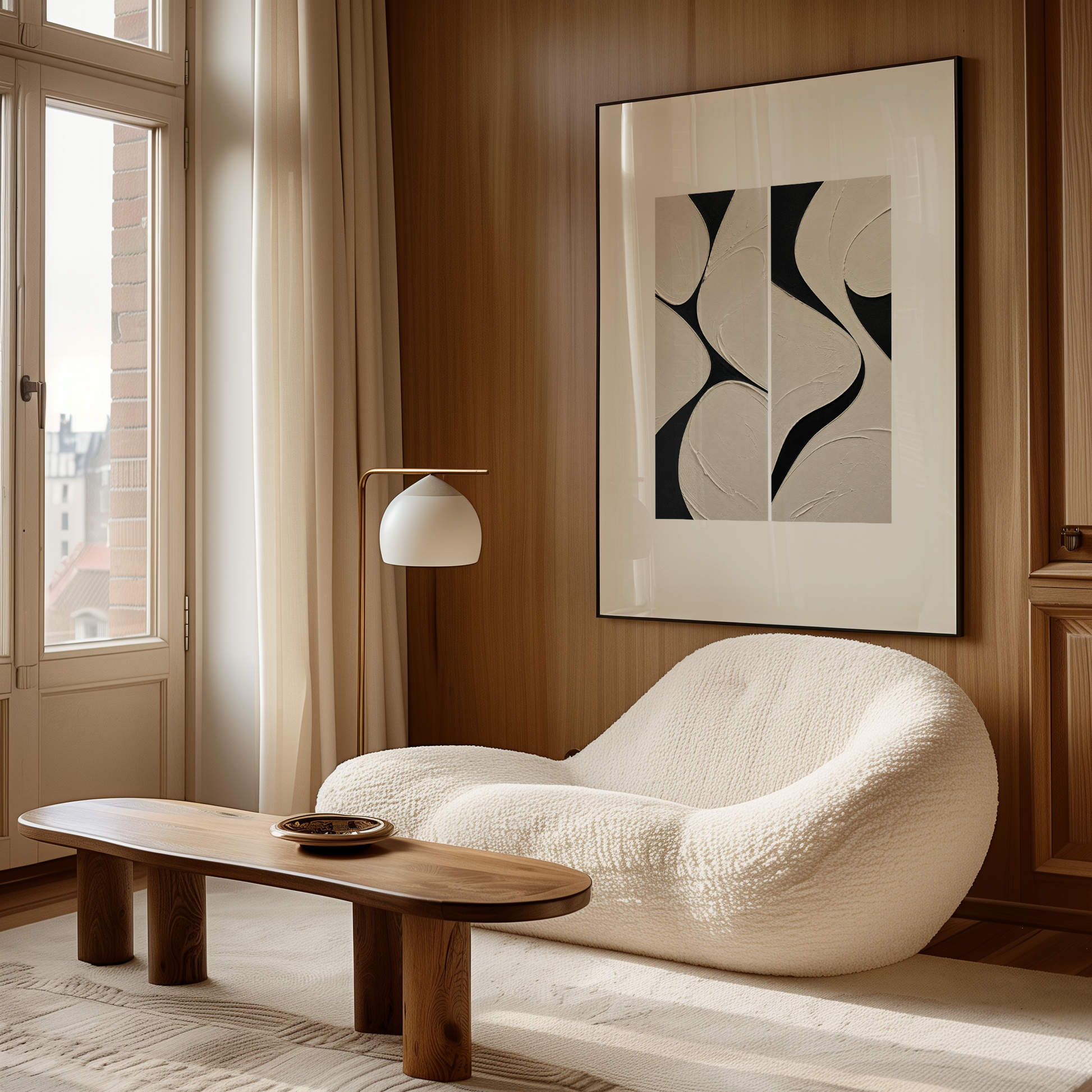 Convergence texture art framed canvas print styled in a modern interior — Art Spectrum