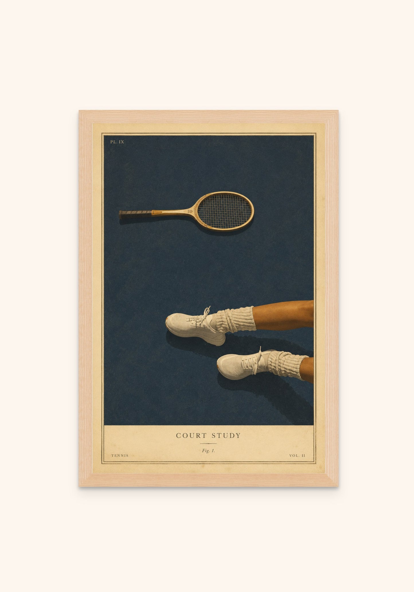 Court Study vintage art print in a frame — Art Spectrum