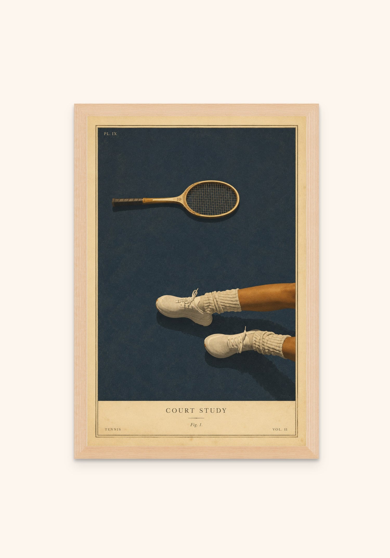 Court Study vintage art print in a frame — Art Spectrum