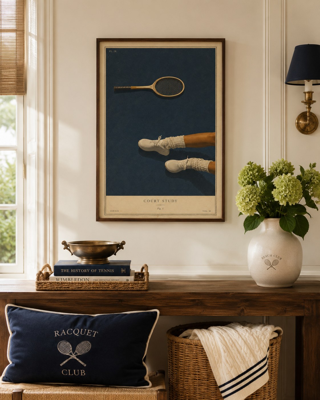 Court Study vintage framed print styled in a modern interior — Art Spectrum
