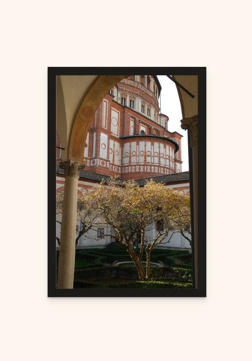 Courtyard Of Serenity framed print in a black frame — Art Spectrum